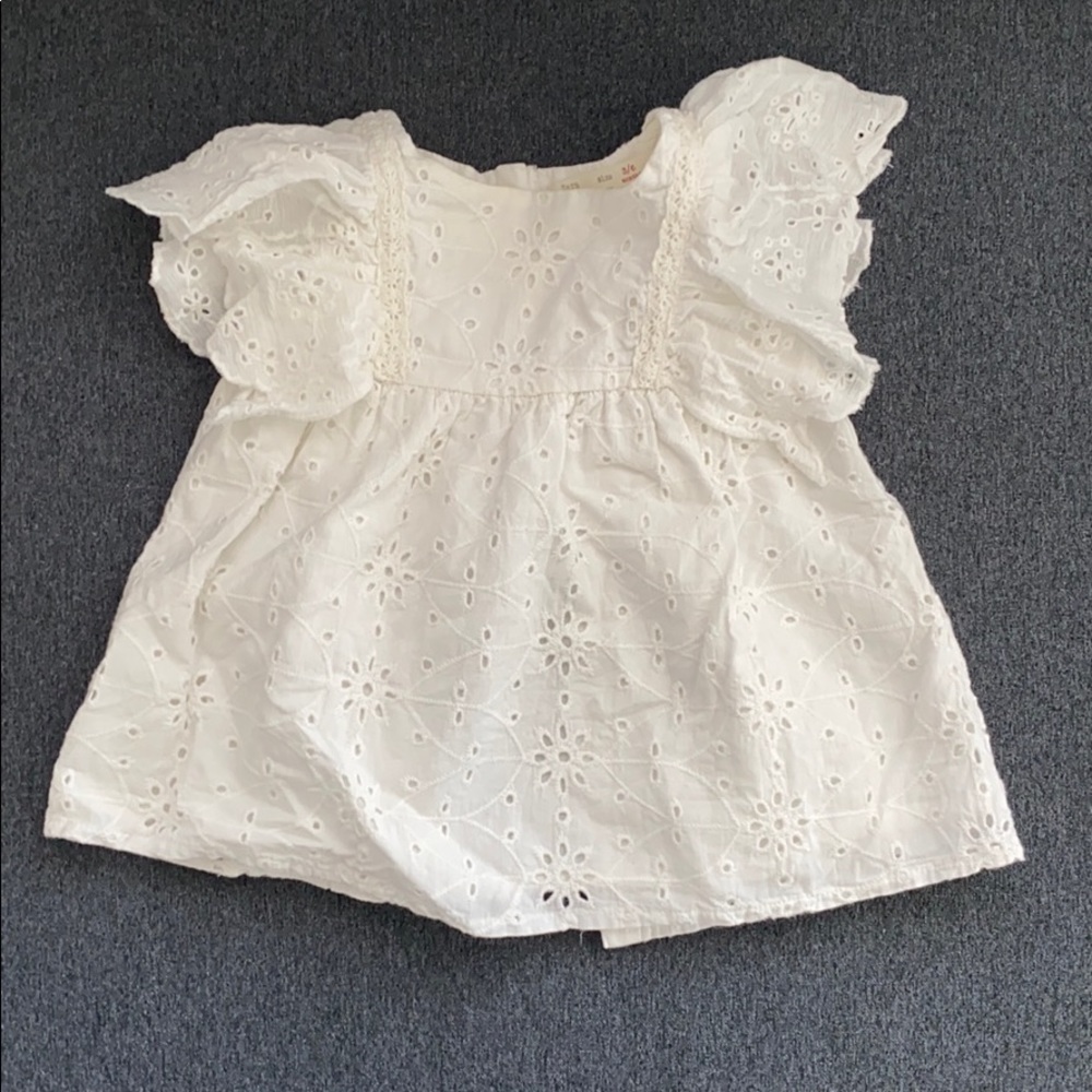 Off white Zara eyelet dress